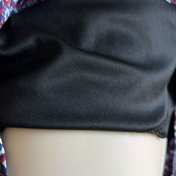 Express Belted Jumpsuit Blue Red and White Floral SZ M - Picture 8 of 11